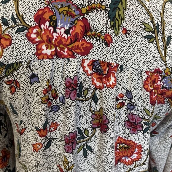 Anthropologie Maeve Janie Peplum Peasant Top Womens 6 Long Sleeve Crochet - Picture 7 of 12